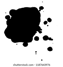 Drops of ink with copy space, abstract vector background texture