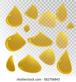 Drops isolated oil. Vector illustration