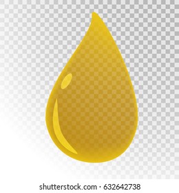 Drops isolated oil. Vector illustration.