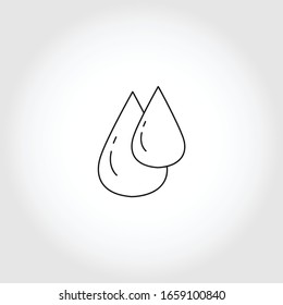 drops isolated vector line icon