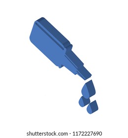 Drops isometric left top view 3D icon