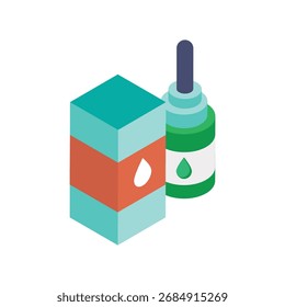 Drops   Isometric Vector  Style Illustration 