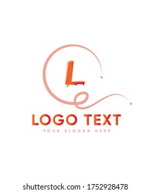Drops letter type L logo template, Vector logo for business and company identity 