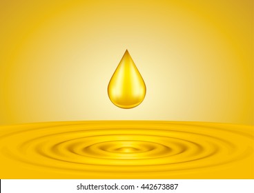 Drops Liquid Gold Close Stock Vector (Royalty Free) 442673887 ...