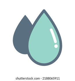 Drops - liquid - raindrop - Oil - aqua vector icon