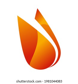 Drops Logo Vector Orange Color