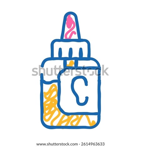 drops medicaments for ears doodle icon sketch vector. drops medicaments for ears sign. isolated symbol illustration