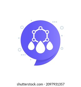 Drops mit Nanoteilchen Symbol für Web und Print