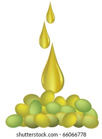 Drops of olive oil