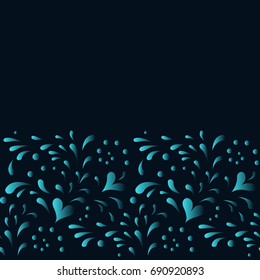 drops on blue background