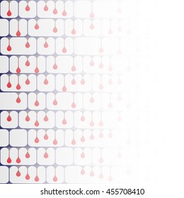 Drops on grid. Abstract background pattern.