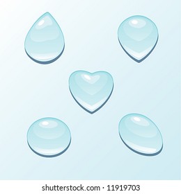 Drops on a light blue background