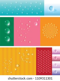 drops on a multi-colored background