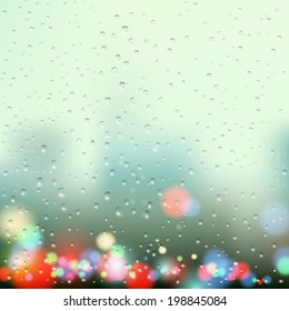 drops on the window