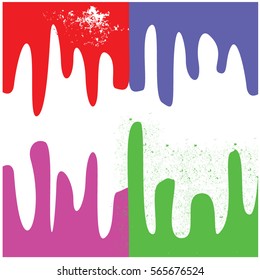 Drops of paint style