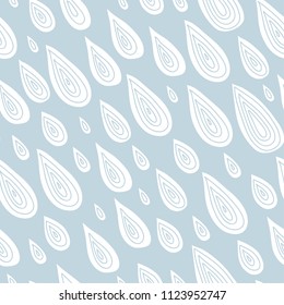 Drops of rain. Cute vector seamless pattern.  
