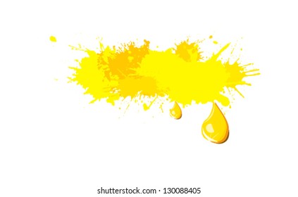 drops of spilled honey