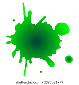 Drogas y salpicaduras de tinta. Gotas de pintura líquida y salpicaduras de tinta.Vector sobre fondo blanco