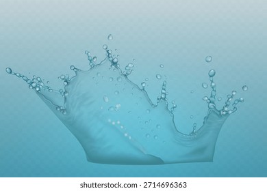 Gotas y salpicaduras de agua. Ilustración vectorial EPS10