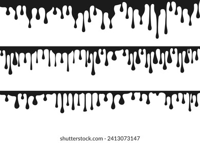 Drops schweißer Hintergrund. Schwarze Symbole einzeln auf weißem Hintergrund. Vektorgrafik
