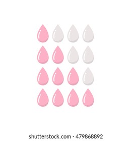 drops. symbol for feminine hygiene. vector illustration