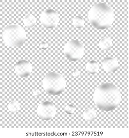 drops transparent liquid water vector illustration