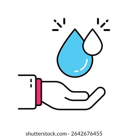 Drops Vector Filled outline illustration style icon. EPS 10 file 