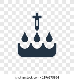 Drops vector icon isolated on transparent background, Drops transparency logo concept