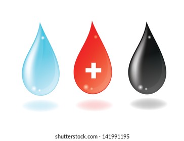 Drops . Vector illustration