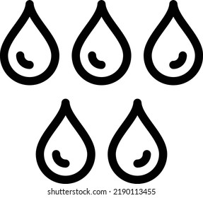 drops Vector illustration on a transparent background. Premium quality symmbols. Thin line vector icons for concept and graphic design.