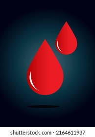 Drops vector illustration, red drops icons isolated, blood drops symbol