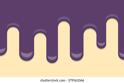 Drops violet oil paint. Vector illustration