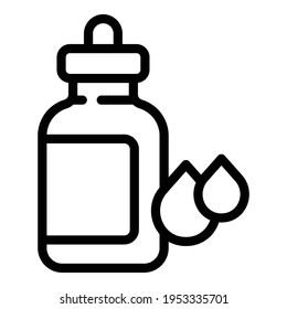 Drops vitamin icon. Outline drops vitamin vector icon for web design isolated on white background