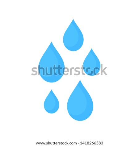 Drops of water falling from the sky icon-vector