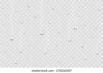  Drops of water flow on window.Water droplets on a transparent glass.