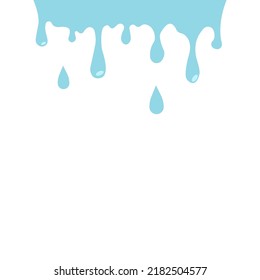 Drops of water flowing down. Vector graphics