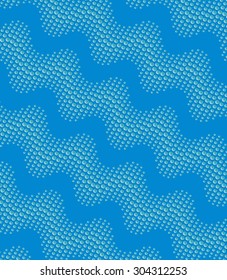 Drops of water on a blue background. Seamless pattern, vector illustration.