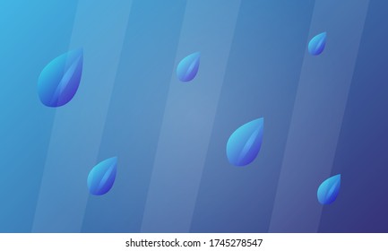 Drops of water on glass wallpaper for design a bewitching abstraction