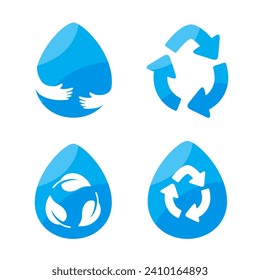 Drops of water that reuse water Reducing water use on World Water Day