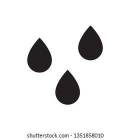 Drops water vector icon .The symbol of a  clean water and  a rain  , an illustration of a raindrop .The wheather line.