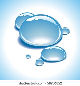 Drops of water. Vector illustration with place for your text