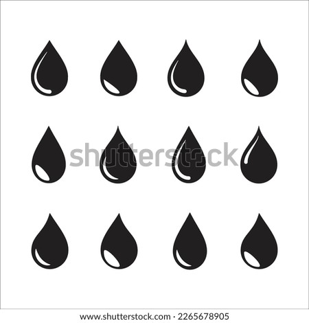 Drops or waterdrop icon symbol sign, vector illustration