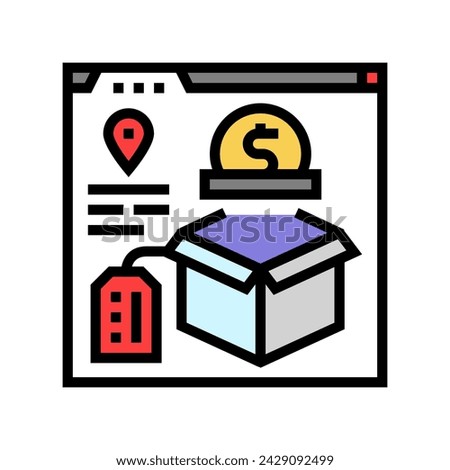 dropshipping color icon vector. dropshipping sign. isolated symbol illustration