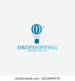 Dropshipping Delivery Concept Logo  E-commerce Dropshipping Solution Logo