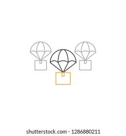 Dropshipping, flying parcel, delivery