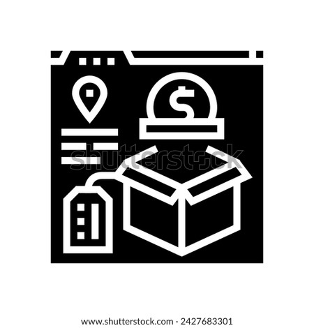dropshipping glyph icon vector. dropshipping sign. isolated symbol illustration