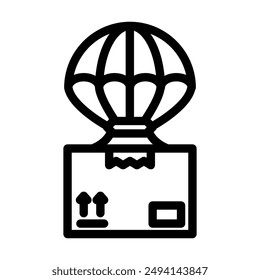 icono de línea de dropshipping Vector. símbolo de dropshipping. símbolo de contorno aislado ilustración negra