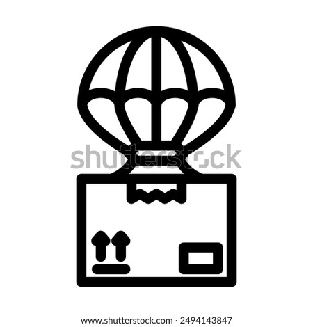 dropshipping line icon vector. dropshipping sign. isolated contour symbol black illustration