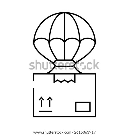 dropshipping line icon vector. dropshipping sign. isolated contour symbol black illustration