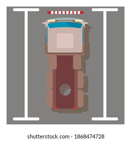 Dropside truck icon. Isometric illustration of dropside truck vector icon for web